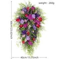 thumbnail image 3 of Clearance Under 10$! Artificial Flowers for Outdoors Indoor Spring Purple Wreath Colorful Spring And Summer Wreath Home Decoration UV Resistant Artificial Outdoor Flowers, 3 of 6