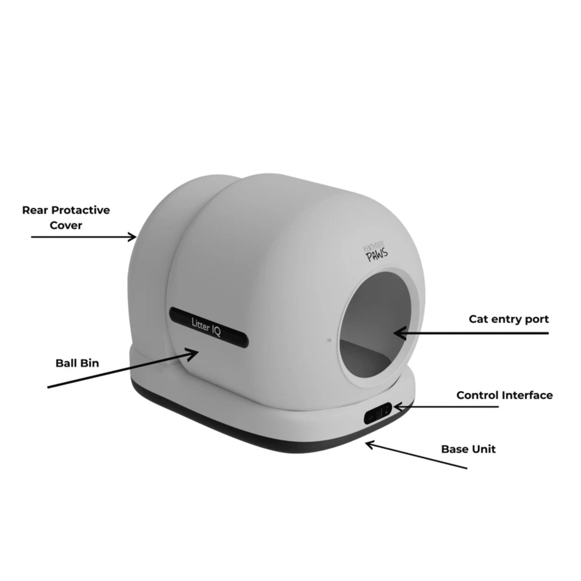 Penthouse Paws® Smart Self-Cleaning Cat Litter Box with 4K Camera, App Control, Odor Control, UV Sterilization, Multi-Cat Compatible