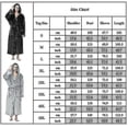 thumbnail image 2 of Plus Size Men Luxury Dressing Gown Hooded Warm Fleece Bathrobe Soft Cozy Lounge Robe Nightwear, 2 of 2