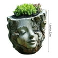 thumbnail image 3 of Goddess Face Flower Pot Planter - Resin Succulent Planter with Drainage Hole - Decorative Head Planter for Indoor/Outdoor - Cute Animal Sculpture Planter for Home & Garden Decor, 3 of 6