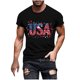 thumbnail image 2 of Tops para hombre, blusas y camisas de manga corta con cuello redondo para hombre, jersey informal de moda con estampado de cuello redondo para hombre, pantalones cortos deportivos para fitness, blusa, 2 of 5
