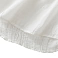 thumbnail image 4 of Bovemsi Women's Cotton Linen Camisole - Solid White Pleated Sleeveless Vest, Versatile Outer/Inner Wear, Base Layer Camisole, 4 of 7