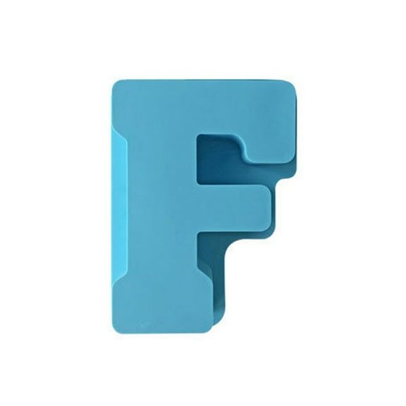 HHBEAUTY Alphabet Cookie Cutters 3.9x4.7 Inch Small Plastic Fondant Cutters Resin Mold Blue Letter Shape Cookie Cutters for DIY Biscuit Baking Cake Tool Fondant Moulds