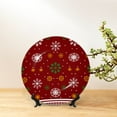 thumbnail image 6 of Gaeub Merry Christmas Print Ceramic Plate,Dinner Plates,Bone China Decorative Plates with Display Stand,Art Ceramic Ornaments for Wall Hanging Decoration-6in, 6 of 6