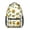 Sunflower and Bud, variant on Sunflower and Checkerboard White Backpack for School, Cute School Bag with Adjustable Shoulder Straps and Padded Back, 15.3"x11"x6.7"