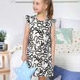 thumbnail image 4 of Balery Hand Drawn Snake Camisón de princesa para niñas, pijama de algodón con mangas abullonadas, suave y bonito.-XX-Large, 4 of 6