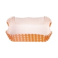 thumbnail image 5 of Panificio 5 oz Elliptical Polka-Dotted Hot Orange Paper Large Baking Cup - Ridged - 4 1/2" x 2 1/2" x 1 1/4" - 200 count box, 5 of 11