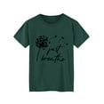 thumbnail image 5 of XCHQRTI Just Breathe Dandelion Women Tshirt Plus Size Graphic Shirt Short Sleeve Loose Tee Tops, 5 of 11