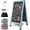 Green(20"x40"), variant on Solid Wood A-Frame Chalkboard - 30" x 20" Magnetic Sandwich Board Signs Outdoor Standing Chalk Board Easel Sidewalk Pizarra for Menu, Business, Wedding - Rustic Brown