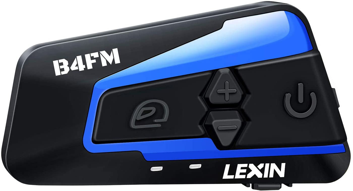 Motorcycle 4 Way Helmet Intercom System 4 Set LEXIN B4FM Bluetooth Headset 