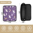 thumbnail image 4 of Hair Tool Organizer Bag with Heat Resistant Mat Removable Travel Storage Case for Hot Air Brushes Curling Irons Unicorns with Rainbows and Clouds, 4 of 8