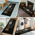 thumbnail image 5 of 2'x6' Rug Runners for Hallways Kitchen, Black Non Slip Entryway Beside Floor Carpet Runner, Farmhouse Country Vintage Wooden Grain Plaid Washable Laundry Room Bedroom Throw Rugs Mat for Family Pet, 5 of 8