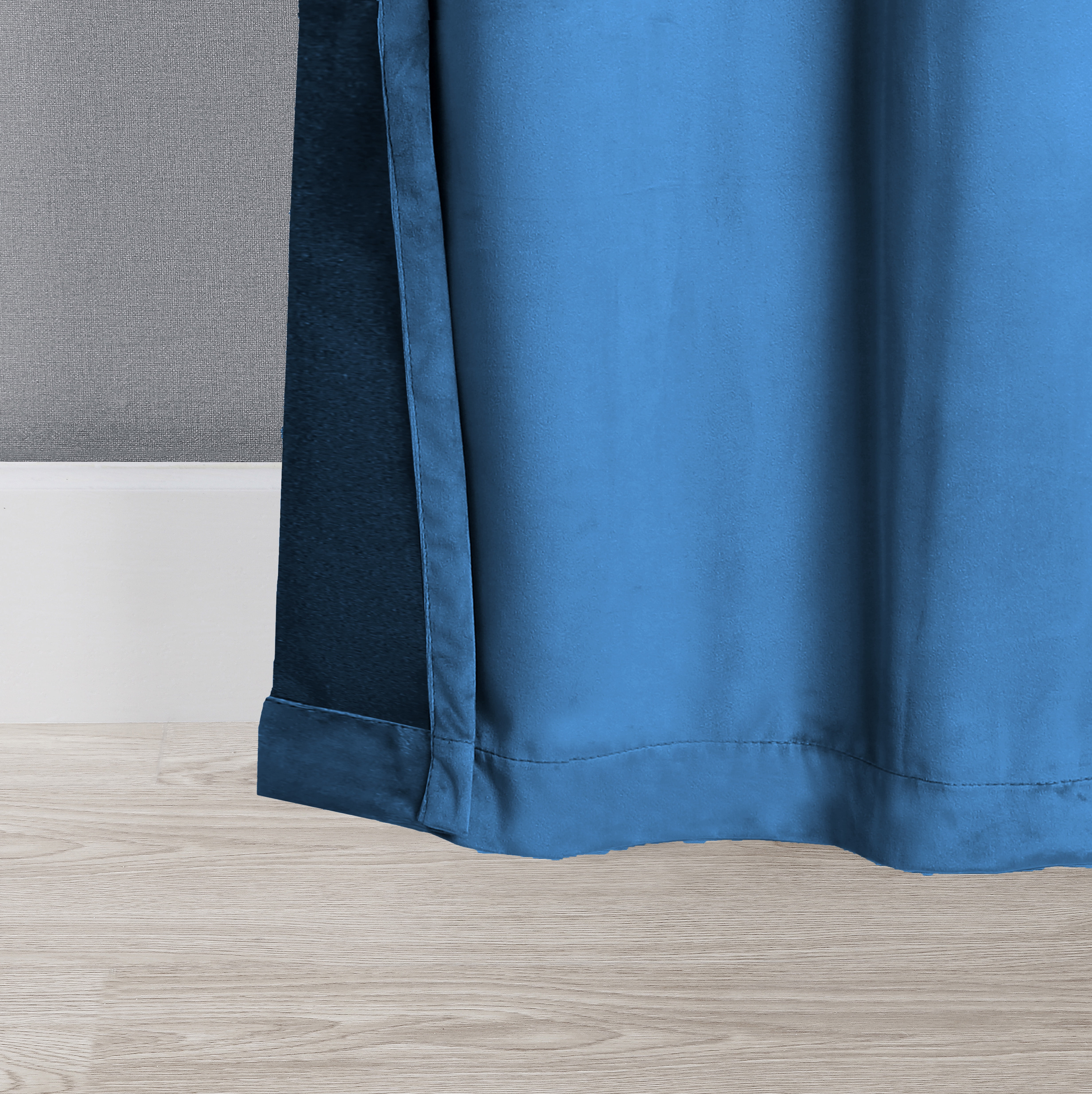 Verona Velvet Window Panel Pair Medium Blue 50"x84"