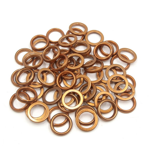 Unique Bargains 60Pcs 30mm OD Metal Motorcycle Exhaust Pipe Muffler Flange Gasket for GY6 125cc
