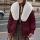 thumbnail image 4 of Parkas de manga larga para mujer, chaqueta informal de algodón con capucha y mangas largas de colores., 4 of 7