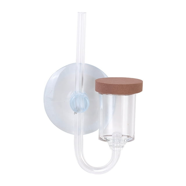 CO2 Diffuser Aquarium, Transparent Fish CO2 Atomizer System Aquarium CO2 Diffuser with Suction Cup Acrylic Aquarium Carbon Dioxide Transparent Bubble Counter