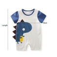 thumbnail image 5 of Weebloom Baby Boy Girl Pajamas 3D Dinosaur Print Jumpsuits Playsuit Sleepwear Loungewear Pjs Sleepers Romper Onesie Blue 0-3 Months, 5 of 8