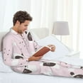 thumbnail image 6 of Sikiie Cute Panda Mens Pajama Set, Soft Warm Long Sleeve Sleepwear, Cozy Button-Down Pjs for Men-Medium, 6 of 7