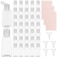 thumbnail image 2 of 150 Pcs 1 Oz Travel Bottles, Clear Refillable Containers with Flip Caps, Include 5 Plastic Funnels & 3 Label Stickers, Portable Empty Cosmetic Bottles for Shampoo, Body Wash, Face Cream, Toiletries, 2 of 6