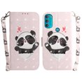 thumbnail image 2 of Case for Motorola MOTO G71 Cover Magnetic 3D Pattern Wallet Flip Case With Strap - Cute panda, 2 of 5