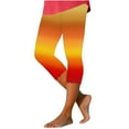 thumbnail image 2 of breaise Womens Plus Size Capri Leggings Summer Athletic Capris Fashion Tie Dye Printed Activewear Slim Fit High Waisted Tights, 2 of 5