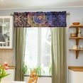 thumbnail image 4 of Dreamtimes Mandala Windows Valance Curtains, 54x18in Double Layer Short Blackout Window Topper Treatment for Bathroom,Kitchen,Living Room,Cafe Decor,1 Panel, 4 of 6