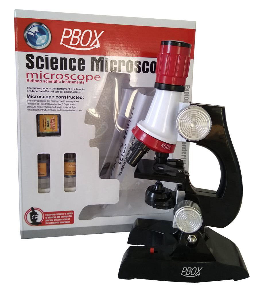 Children Student 1200X Zoom Biological Microscope with Projector PTL-1200 Hongzer Kids Microscope Science Kit with Slides Kids Science Kit
