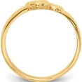 thumbnail image 3 of 14K Yellow Gold Polished Adjoining Hearts Ring (Size 6.25) Made In Peru k5744, 3 of 6