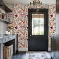 thumbnail image 3 of Peel and Stick Wallpaper Vintage Botanical Flower Butterfly Soft Pastel Tulips Wall Mural 17.7in x 9.8ft Self Adhesive Removable Wall Paper Renter Friendly Wallpaper for Nursery Bedroom Cabinets, 3 of 8