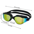 thumbnail image 2 of Full Frame Large Angle Swimming Goggles Fog Silicone Adjustable Comfortable Swim Eyewear Gear, 2 of 6