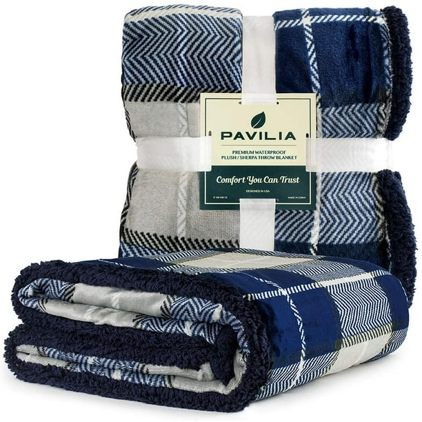 Waterproof Blanket Water Resistant Pee Proof Couch Sofa Bed Protector Cover for Baby Elders Premium Soft Plush Sherpa Fleece Throw and Blanket