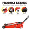 thumbnail image 3 of Floor Jack, Heavy-Duty Steel Low Profile Hydraulic Jack, Racing Floor Jack with Dual Piston and Quick Lift Pump, Fast Lift Service Jack for Quickly Car Lift 4 Ton Double Piston Red, 3 of 5
