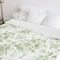 thumbnail image 6 of Floral Fuzzy Blanket Green Flowers Throw Blanket Decorative Soft Cozy Flannel Blanket for Home Bed Sofa Couch Chair, 50 x 60 Inch, 6 of 6