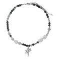 thumbnail image 1 of Collar de perlas blancas y negras asimétricas YONGSHENG de aleación para mujer, 1 of 5