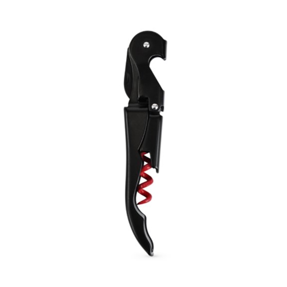 True TrueTap Double Hinged Waiter鈥檚 Corkscrew, Matte Black Bottle Opener with Foil Cutter, Wine Key