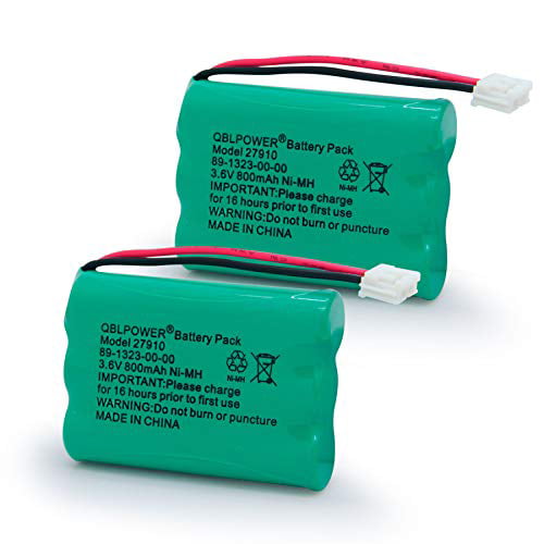 Pack of 3 QBLPOWER 3.6V 800mAh 27910 Cordless Phone Battery Rechargeable Compatible with Vtech 89-1323-00-00 AT&T E1112 E2801 TL72108 Motorola SD-7501 RadioShack 23-959 Cordless Handsets 