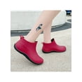 thumbnail image 5 of Ferndule Womens Waterproof Round Top Rain Boots Casual Comfortable Ankle Bootie Garden Shoe Outdoor Stylish Slip On, 5 of 6