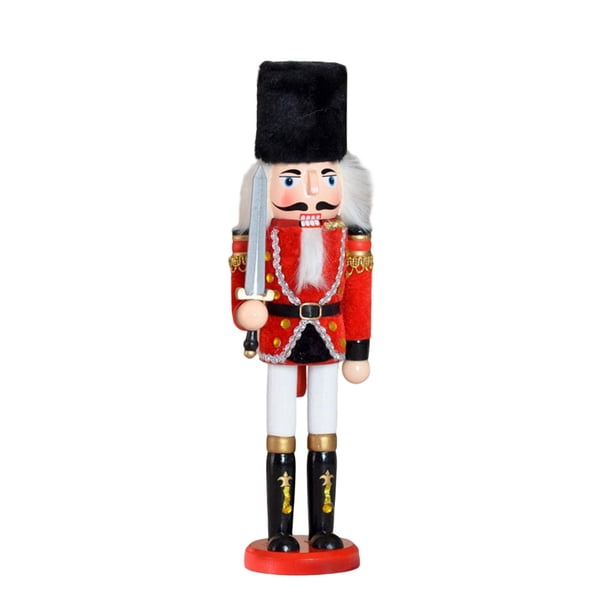 Decoraciones de Cascanueces de 30 cm, muñeco de juguete de marionetas, Cascanueces de madera para el hogar de escritorio Estilo A Yuyangstore soldado cascanueces