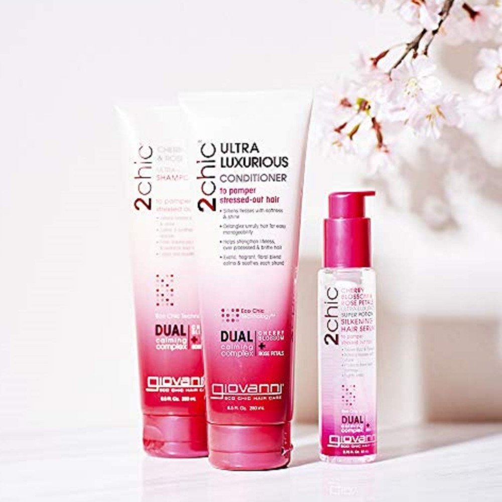 GIOVANNI 2chic Ultra Luxurious Shampoo, 8.5 oz. Cherry Blossom and Rose