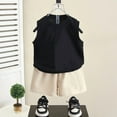 thumbnail image 2 of QNANSPI Boys and Girls 2-Piece Outfit Set,Short Sleeve Short Pants Outfitsuit Kids,Summer Children's Boys' Sleeveless Shorts Training Sportswear Suit for Middle and Large Children, 2 of 3