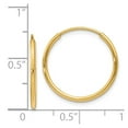 thumbnail image 3 of 14k 1.25mm Endless Hoop Earring in 14k Yellow Gold, 3 of 3
