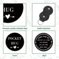 thumbnail image 3 of Stainless Steel 1 set 1 Set A Little Pocket Hug Token Heart Pattern Long Distance Relationship Keepsake, 3 of 8