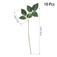 OUNONA 10pcs Floral Stem Wire with Leaves Craft Flower Wire DIY ...