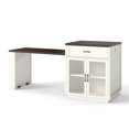 thumbnail image 4 of 83"Kitchen Island with Extendable Table for 2-6, Mobile Storage Island with Power Outlet, Kitchen Prep Table with Adjustable Shelvs,Spice Rack,Drawers, 4 of 9