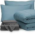 thumbnail image 2 of Bare Home Microfiber 7-Piece Coronet Blue and Gray Bed in a Bag, Queen, 2 of 5