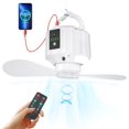 thumbnail image 1 of Ventilador de Camping con Linterna LED, Ventilador Recargable para Tiendas de Campaña, Control Remoto, Ganchos, Aspas Desmontables, Temporizador, para Picnic, Tiendas de Campaña, Emergencia, 1 of 1