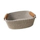 thumbnail image 5 of Cesta de almacenamiento de algodón tejida cesta de picnic decoración del hogar elegante cesta de fruta cesta de picnic para aperitivos sándwiches pan Gris S, 5 of 8