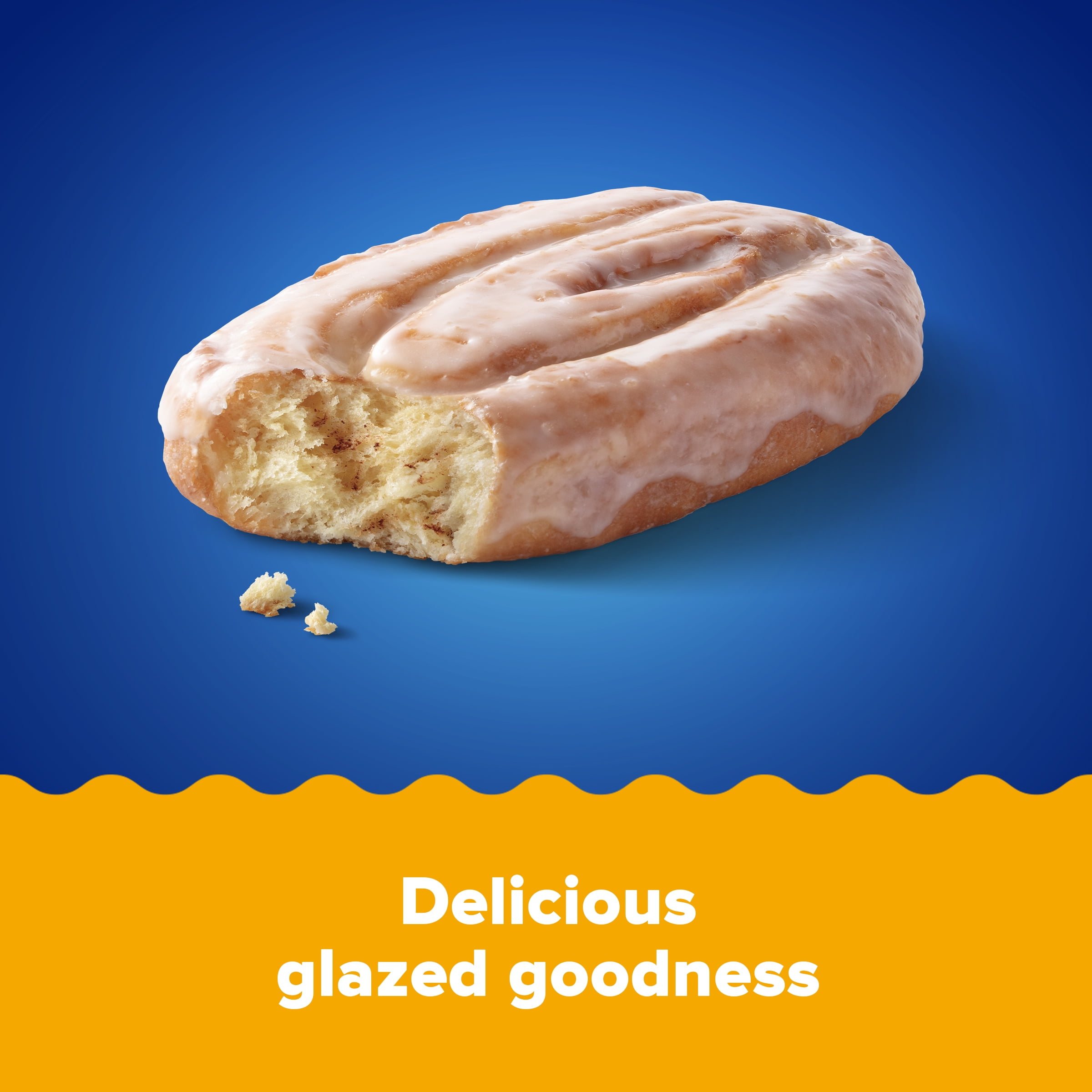 Tastykake Glazed Honey Bun, Individually Wrapped Sweet Glazed Topped Pastry Snack, 5 oz, Shelf-Stable