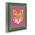 thumbnail image 2 of Stupell Industries Eclectic Bordered Exotic Tiger Portrait Gray Floating Frame Canvas Art, 18 x 18, by Karolina Sato, 2 of 8