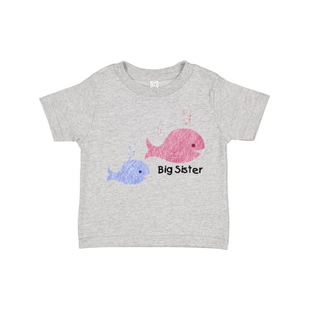 

Inktastic Big Sister with Lil Brother Girls Toddler T-Shirt